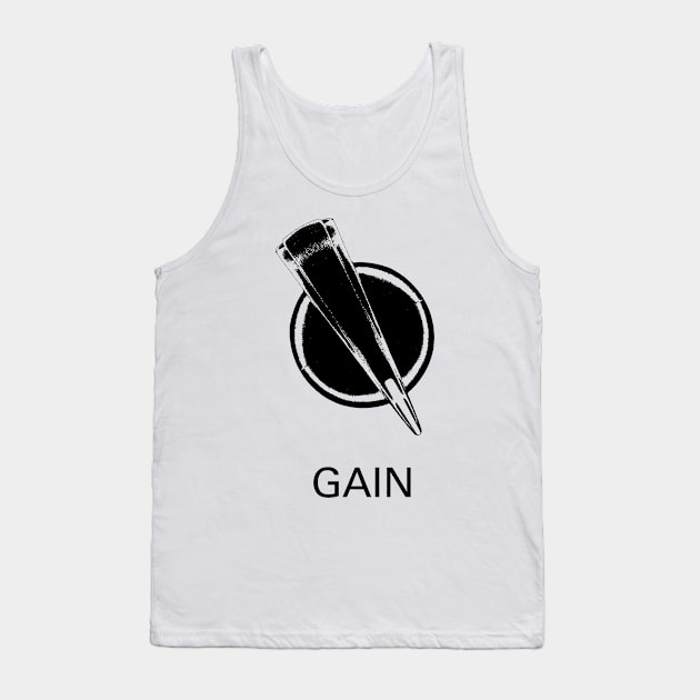 Gain Knob (Chicken-head, black) 100% Tank Top by Buran1997